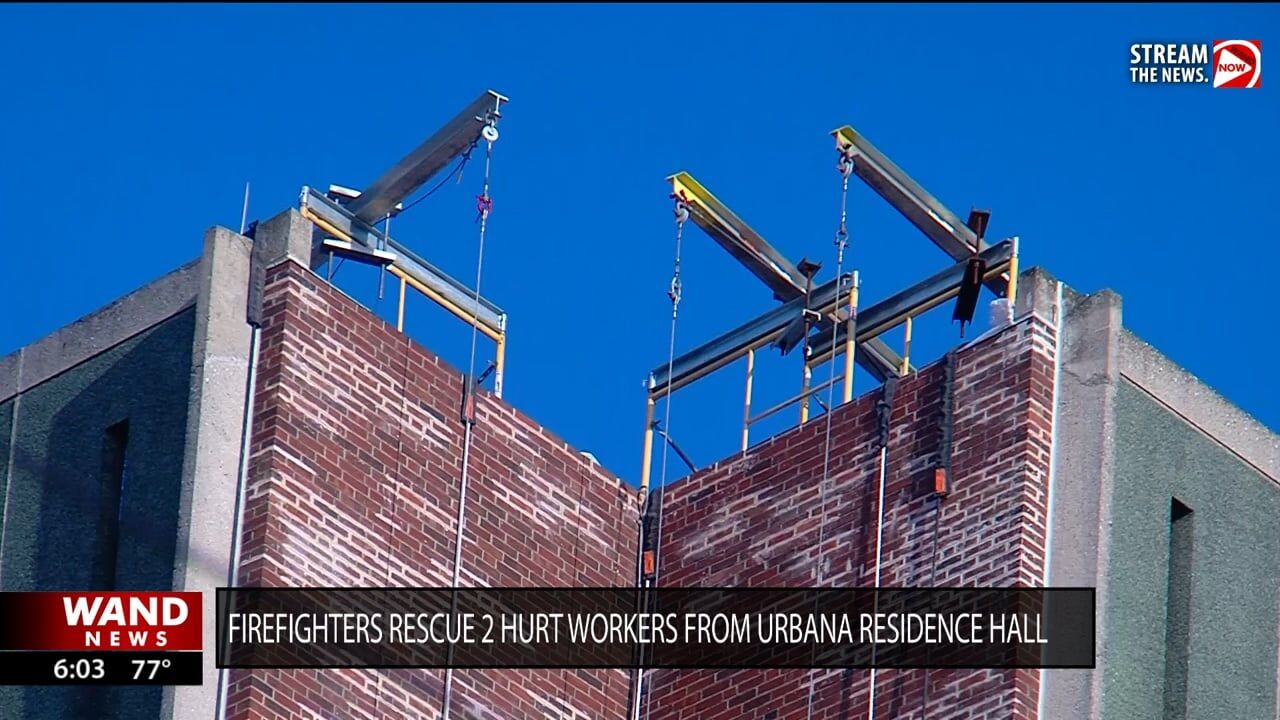 Firefighters rescue two hurt workers from Urbana high rise